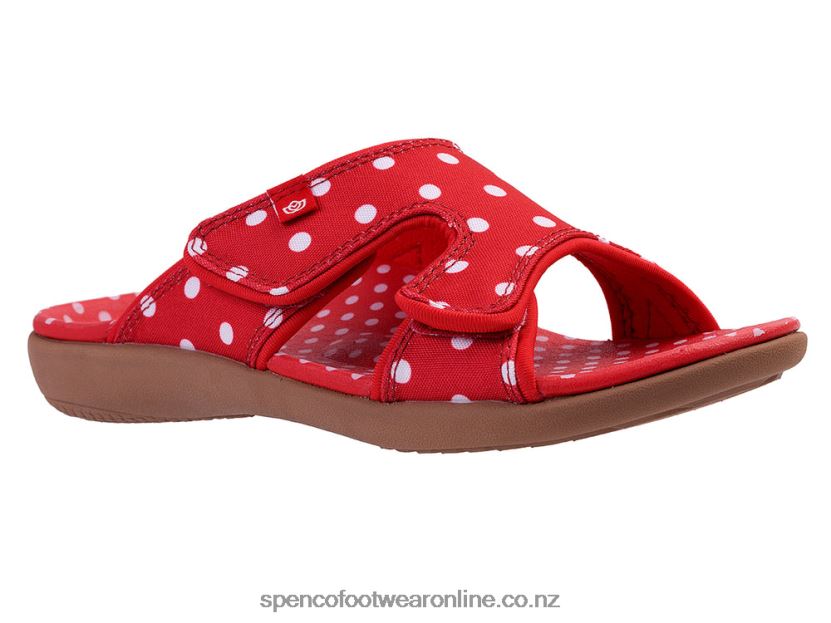 Women Spenco Footwear Kholo Dot 426V8T192 Red