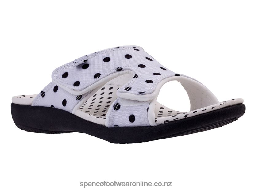 Women Spenco Footwear Kholo Dot 426V8T193 White
