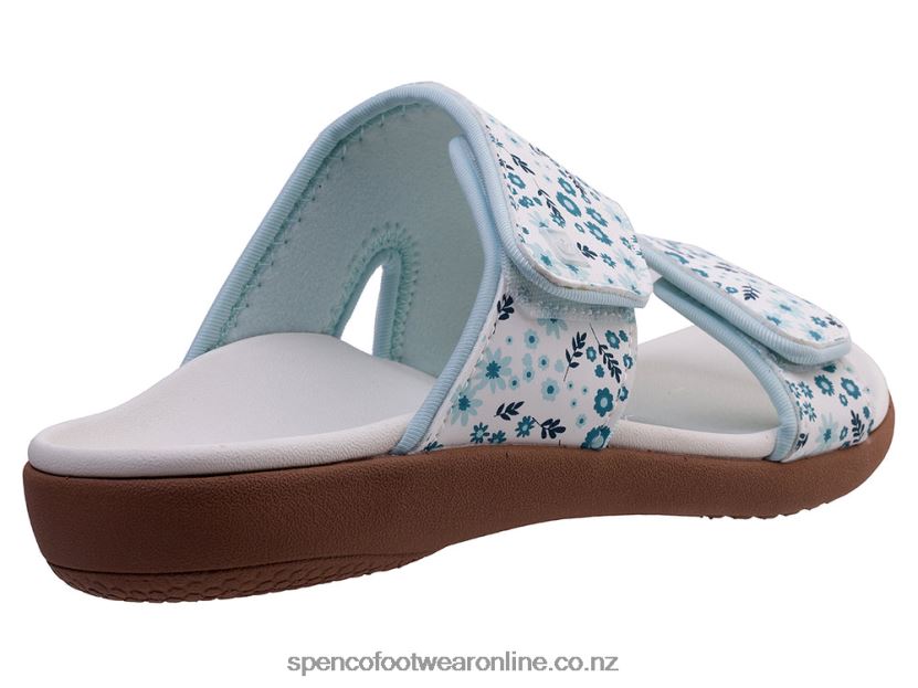Women Spenco Footwear Kholo Nuevo Dainty Floral 426V8T156 Fair Aqua