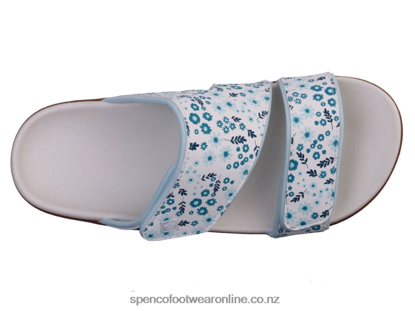 Women Spenco Footwear Kholo Nuevo Dainty Floral 426V8T156 Fair Aqua