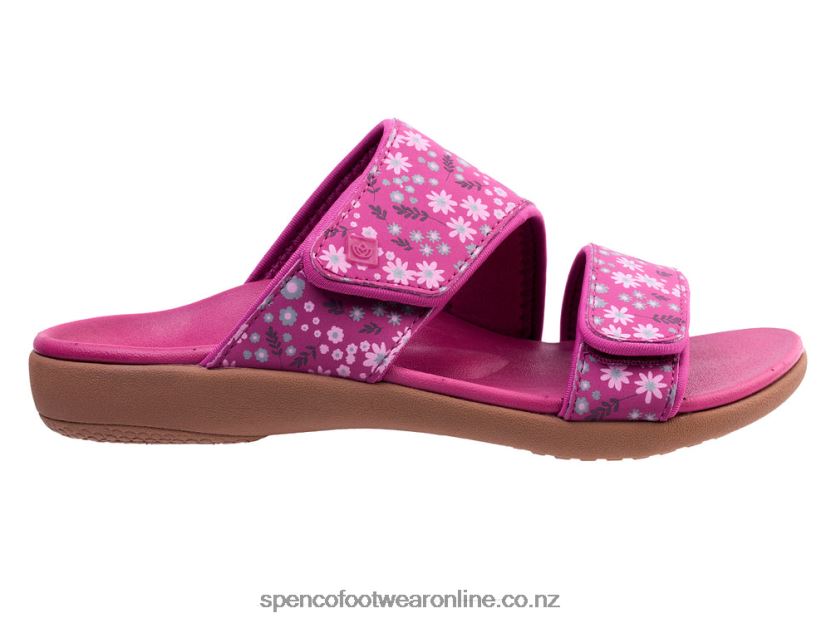 Women Spenco Footwear Kholo Nuevo Dainty Floral 426V8T157 Fuchsia