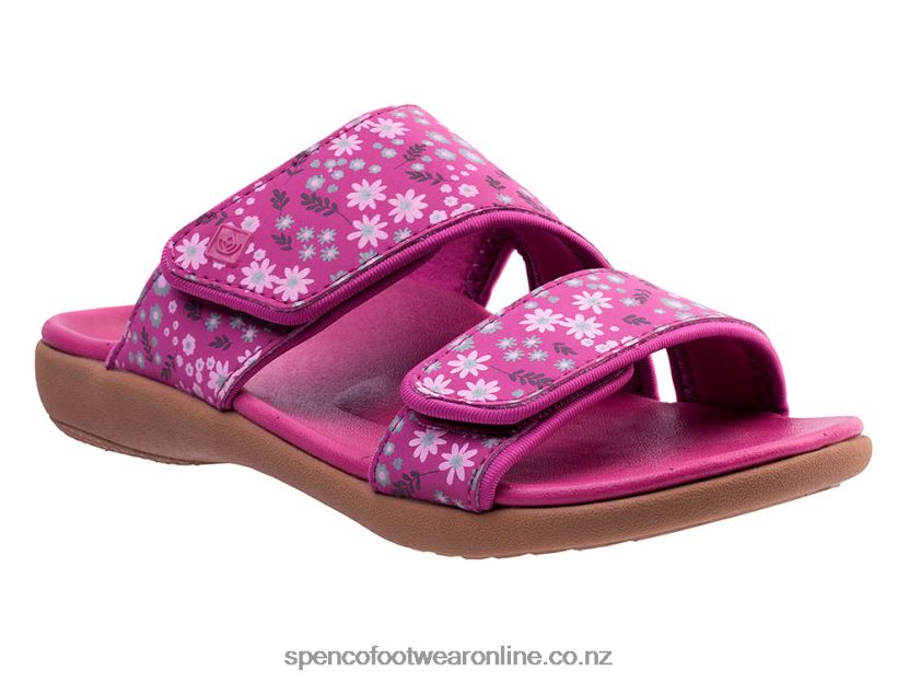 Women Spenco Footwear Kholo Nuevo Dainty Floral 426V8T157 Fuchsia