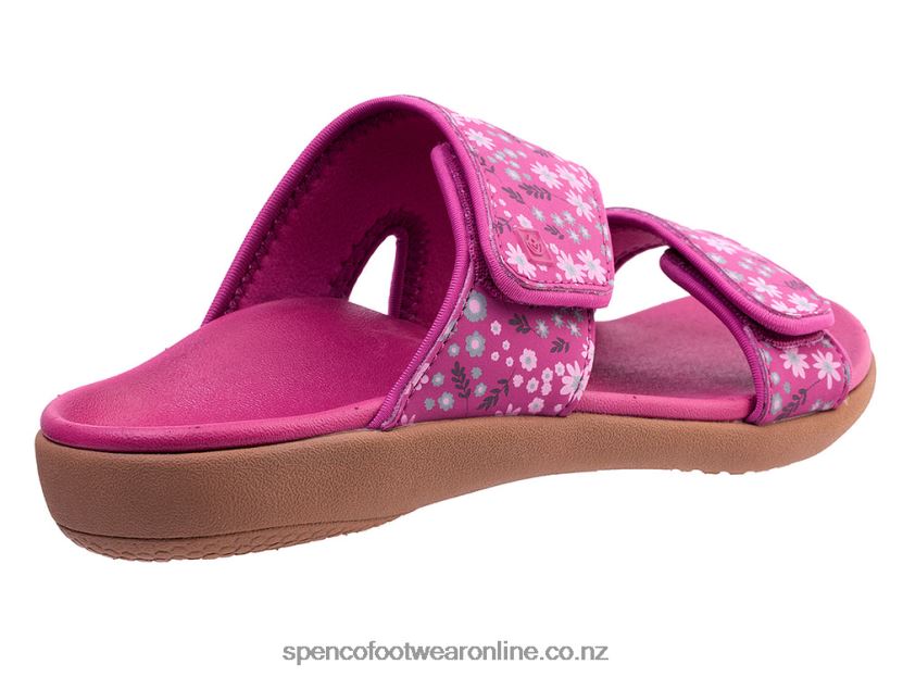 Women Spenco Footwear Kholo Nuevo Dainty Floral 426V8T157 Fuchsia