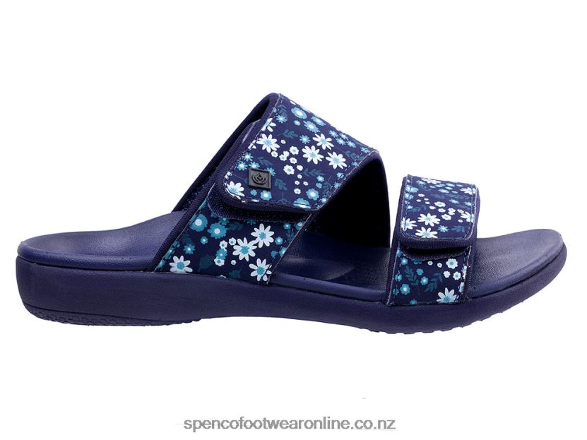 Women Spenco Footwear Kholo Nuevo Dainty Floral 426V8T158 Navy