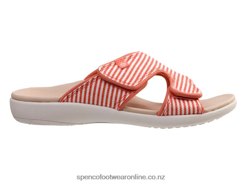 Women Spenco Footwear Kholo Stripe 426V8T220 Crabapple