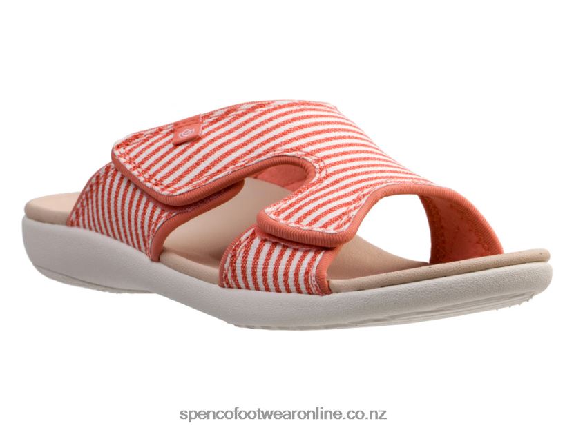 Women Spenco Footwear Kholo Stripe 426V8T220 Crabapple