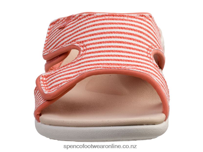 Women Spenco Footwear Kholo Stripe 426V8T220 Crabapple