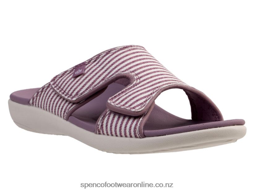 Women Spenco Footwear Kholo Stripe 426V8T221 Elderberry