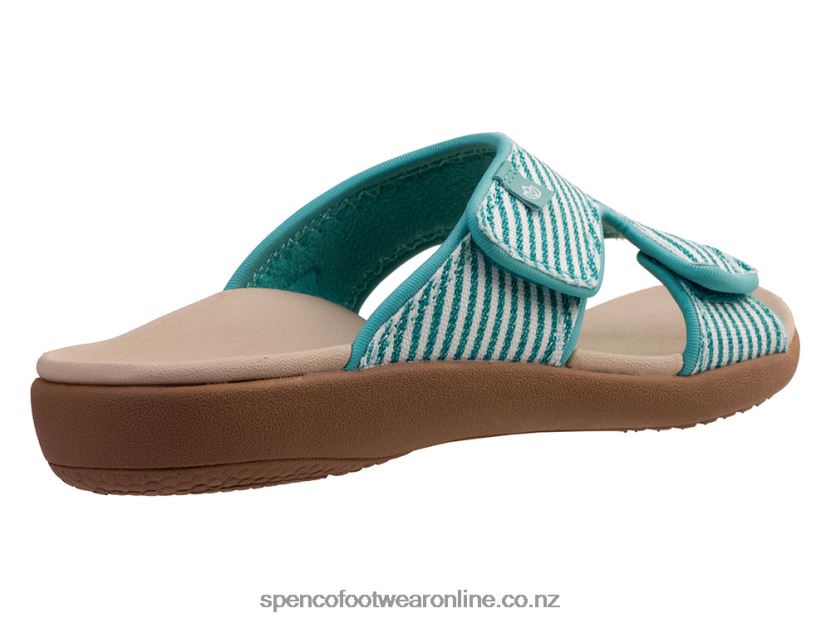Women Spenco Footwear Kholo Stripe 426V8T222 Lagoon