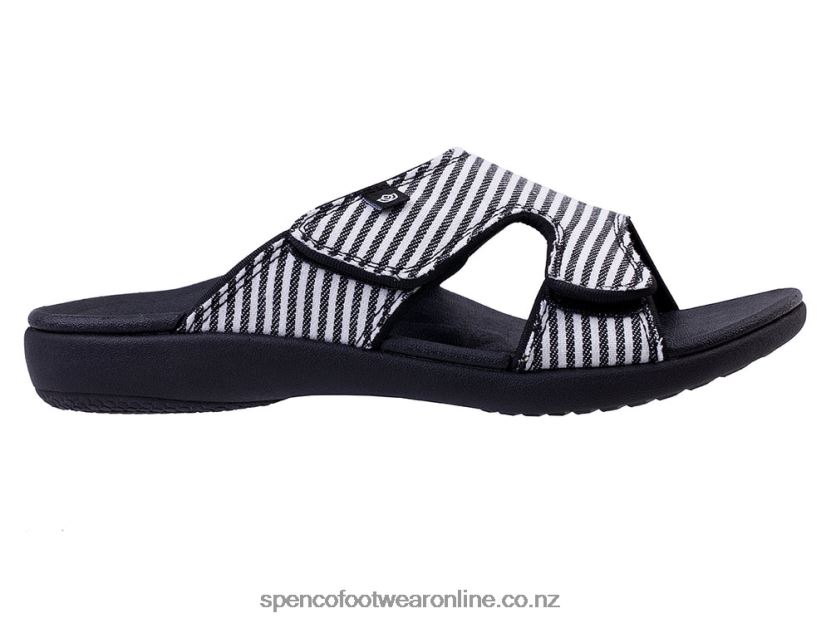 Women Spenco Footwear Kholo Stripe Classic 426V8T162 Black