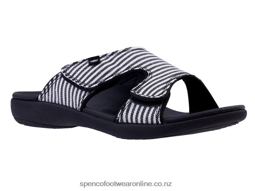 Women Spenco Footwear Kholo Stripe Classic 426V8T162 Black
