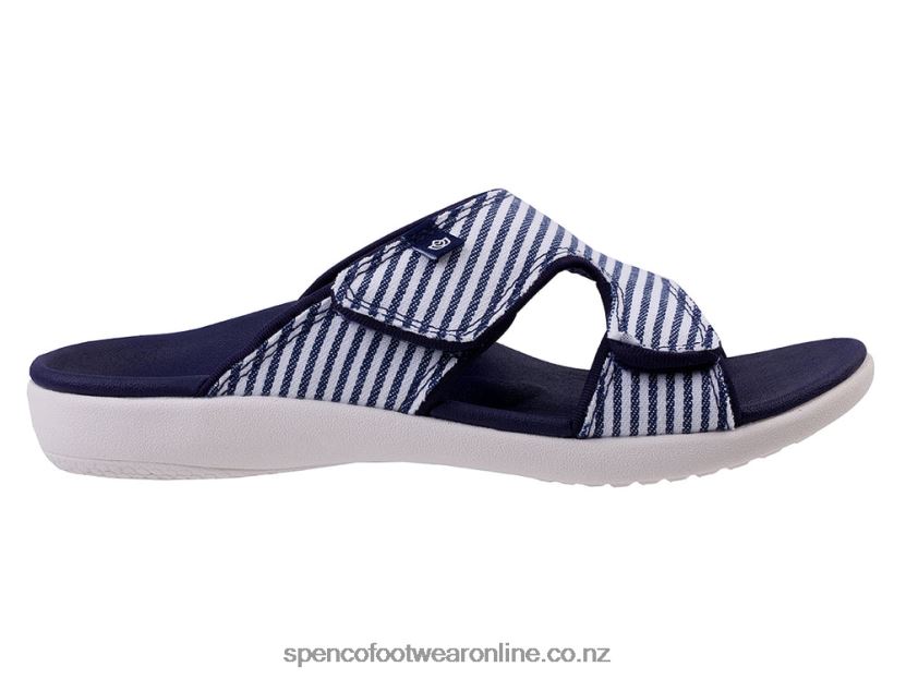 Women Spenco Footwear Kholo Stripe Classic 426V8T163 Nautical Navy