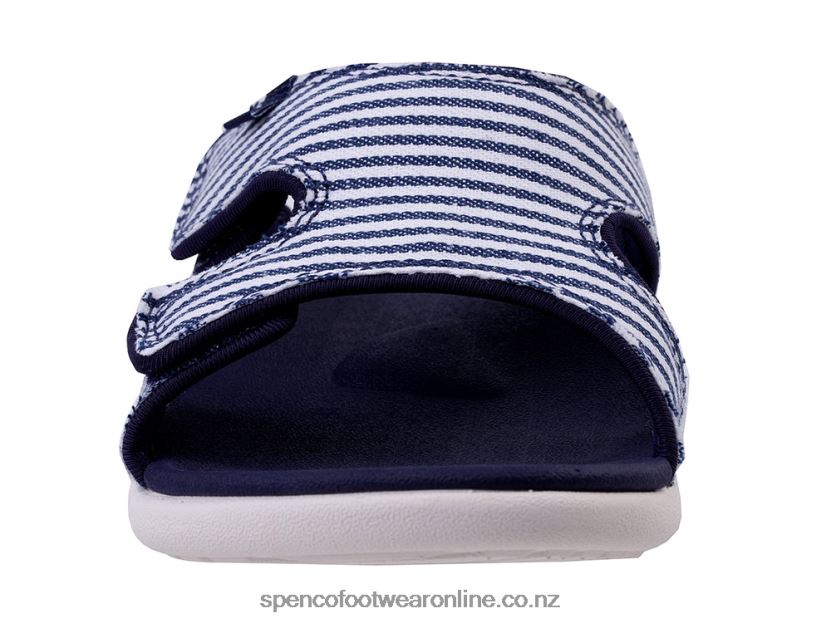 Women Spenco Footwear Kholo Stripe Classic 426V8T163 Nautical Navy