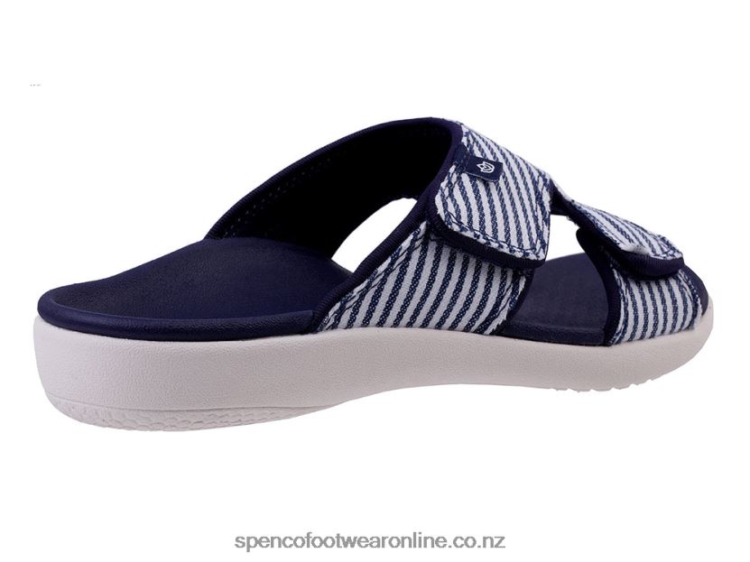 Women Spenco Footwear Kholo Stripe Classic 426V8T163 Nautical Navy