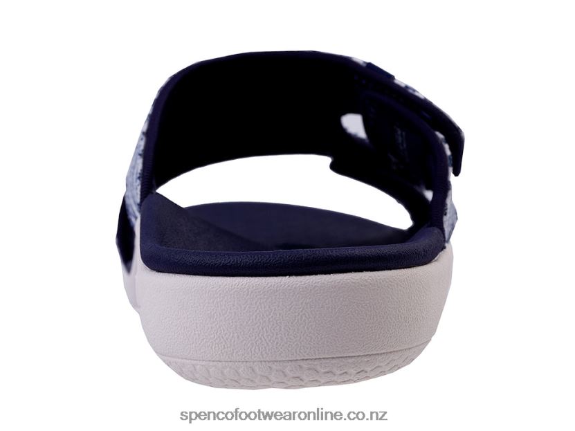 Women Spenco Footwear Kholo Stripe Classic 426V8T163 Nautical Navy