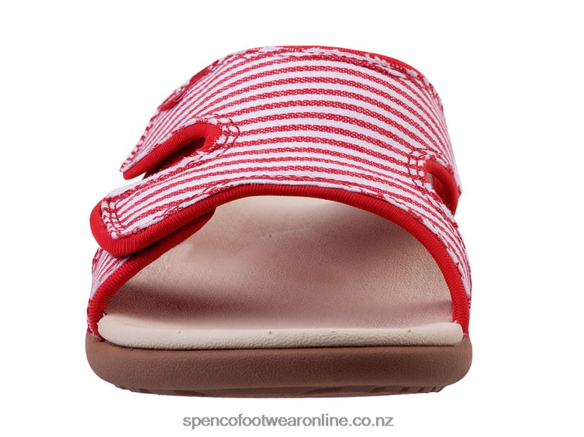 Women Spenco Footwear Kholo Stripe Classic 426V8T164 Red