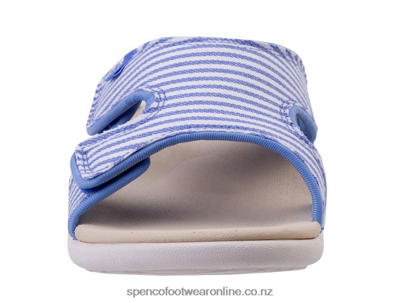 Women Spenco Footwear Kholo Stripe Seasonal 426V8T160 Carolina Blue