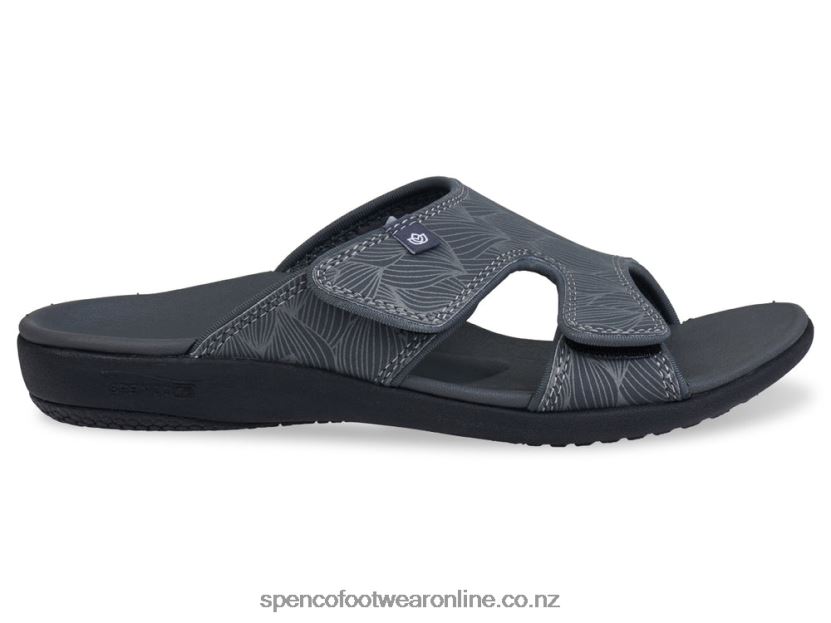 Women Spenco Footwear Kholo Wave Slide 426V8T176 Black