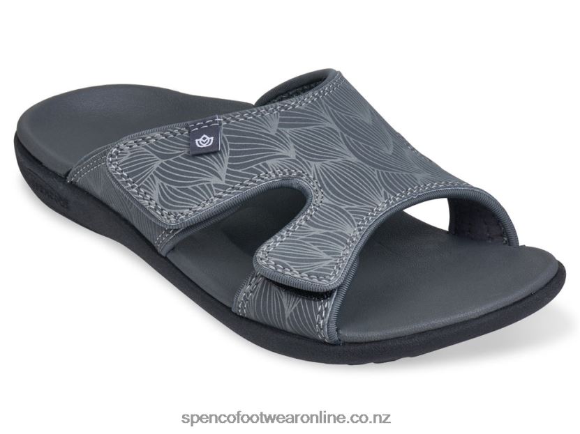 Women Spenco Footwear Kholo Wave Slide 426V8T176 Black