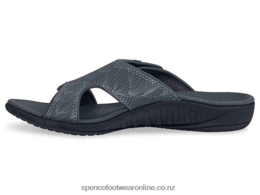 Women Spenco Footwear Kholo Wave Slide 426V8T176 Black