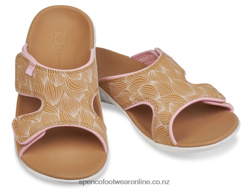 Women Spenco Footwear Kholo Wave Slide 426V8T177 Tan