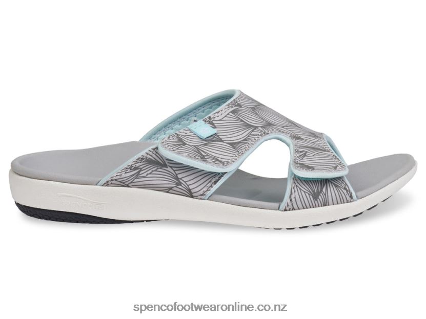Women Spenco Footwear Kholo Wave Slide 426V8T178 Grey
