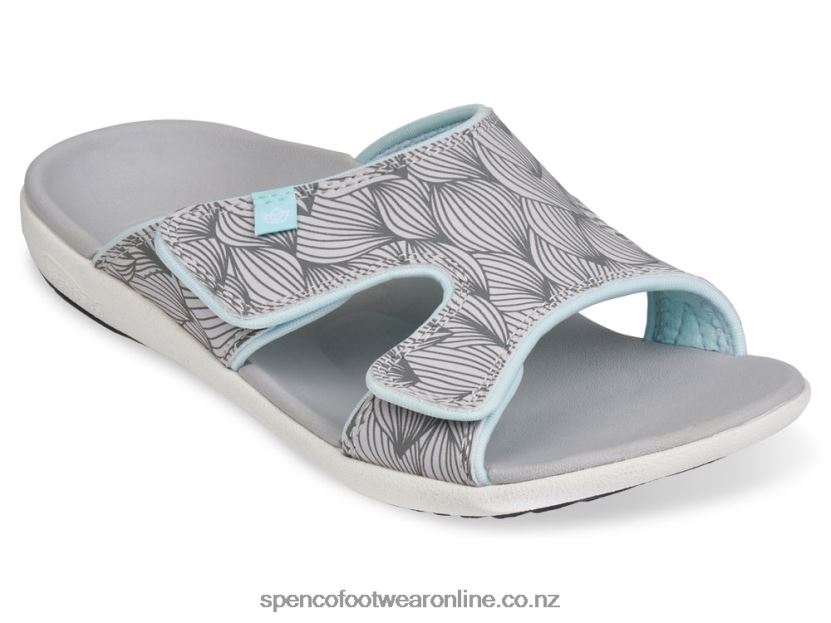 Women Spenco Footwear Kholo Wave Slide 426V8T178 Grey