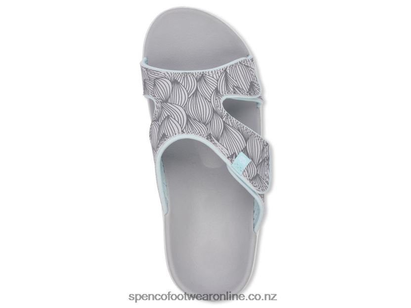 Women Spenco Footwear Kholo Wave Slide 426V8T178 Grey