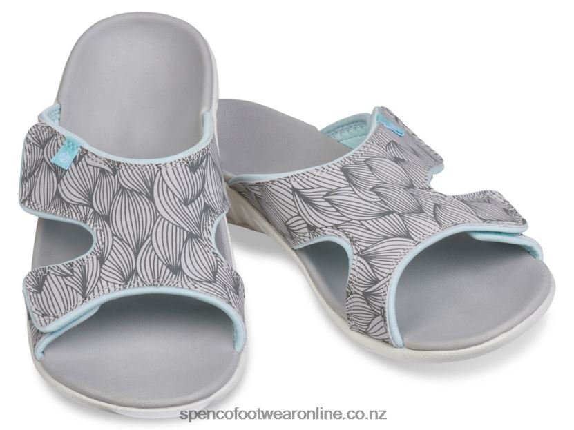 Women Spenco Footwear Kholo Wave Slide 426V8T178 Grey