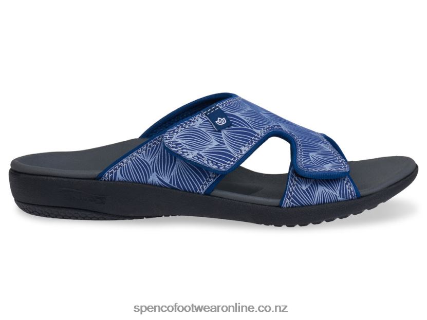 Women Spenco Footwear Kholo Wave Slide 426V8T179 Navy
