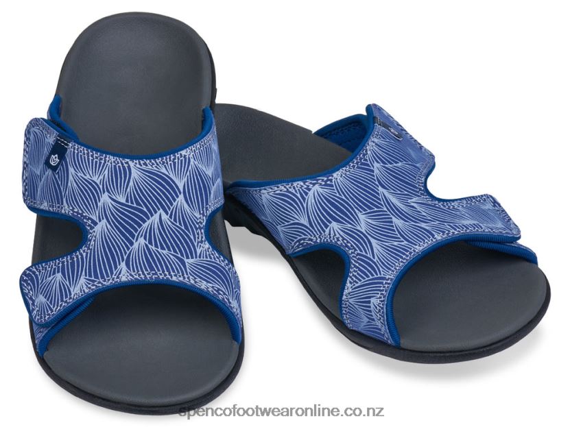 Women Spenco Footwear Kholo Wave Slide 426V8T179 Navy