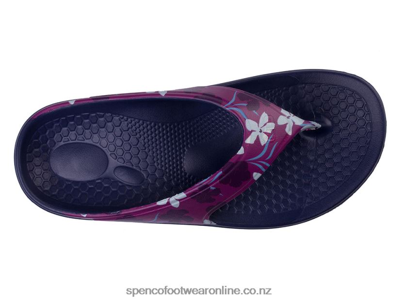 Women Spenco Footwear Fusion 2 Floral 426V8T251 Black
