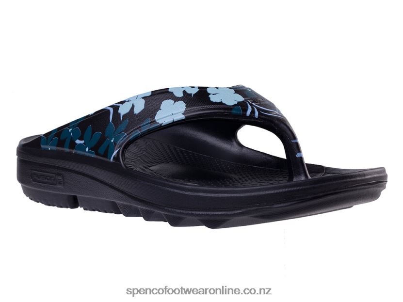 Women Spenco Footwear Fusion 2 Floral 426V8T251 Black