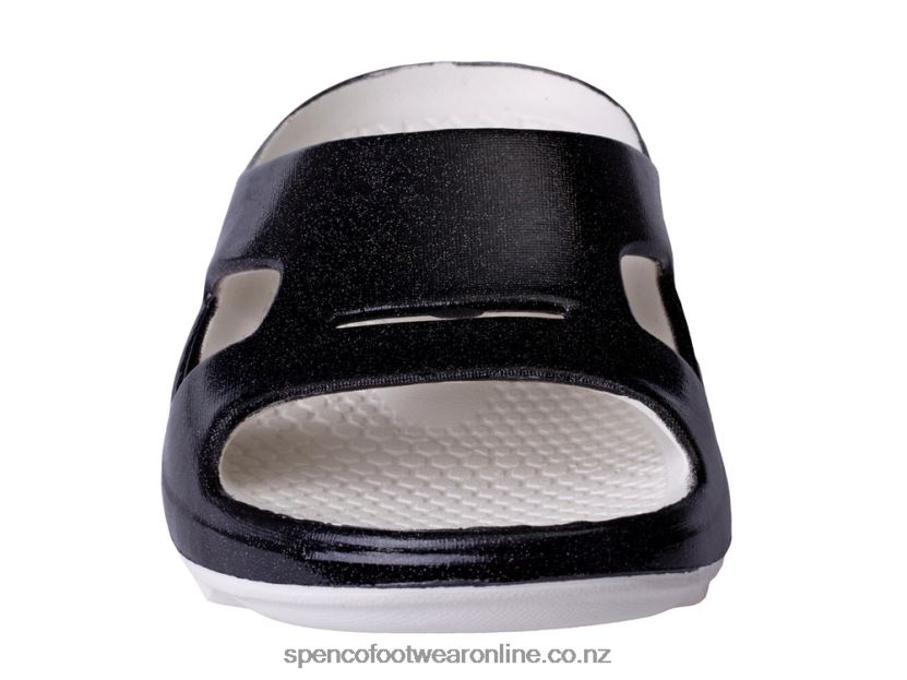 Women Spenco Footwear Fusion 2 Pearlized Slide 426V8T259 Black