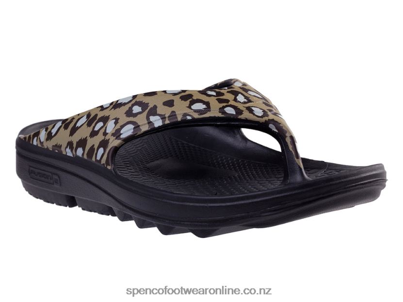 Women Spenco Footwear Fusion 2 Safair 426V8T247 Cheetah