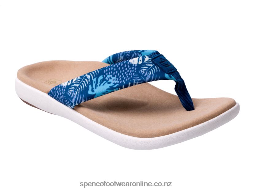 Women Spenco Footwear Victoria Tropic Sandal 426V8T271 Tropical Blue
