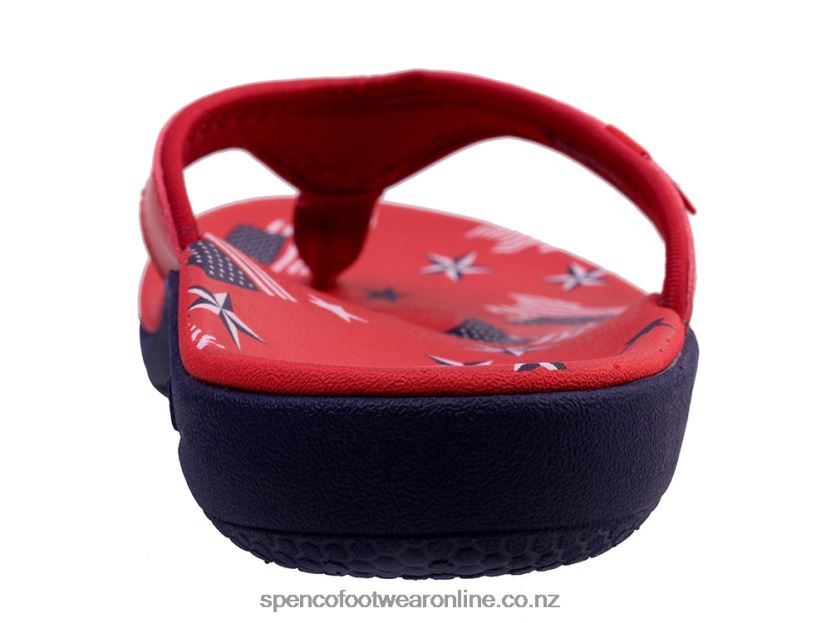 Women Spenco Footwear Yumi Americana 426V8T73 Black/Cream