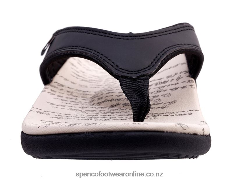 Women Spenco Footwear Yumi Americana 426V8T73 Black/Cream