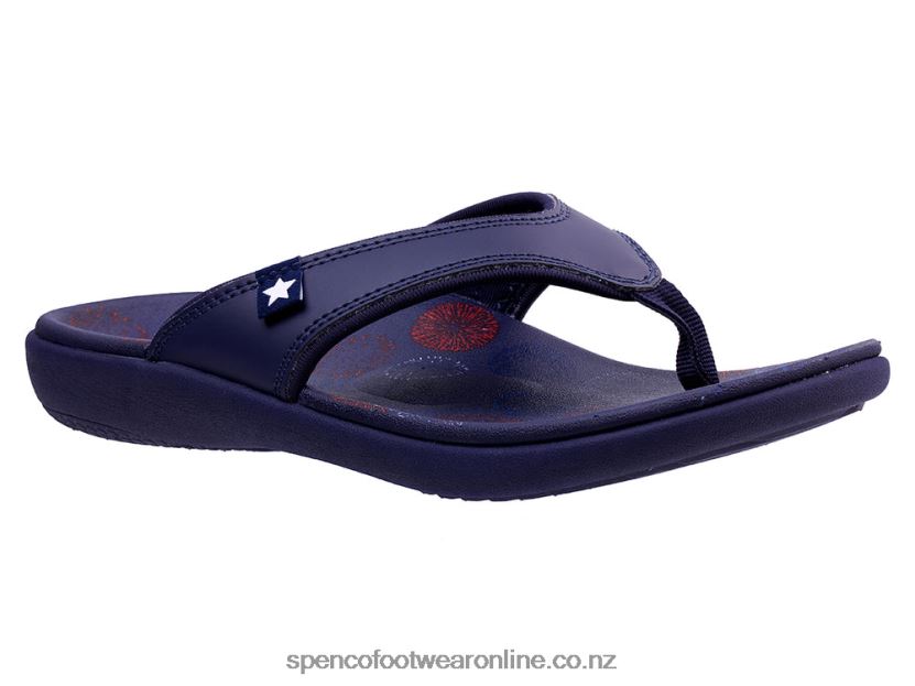 Women Spenco Footwear Yumi Americana 426V8T76 Navy