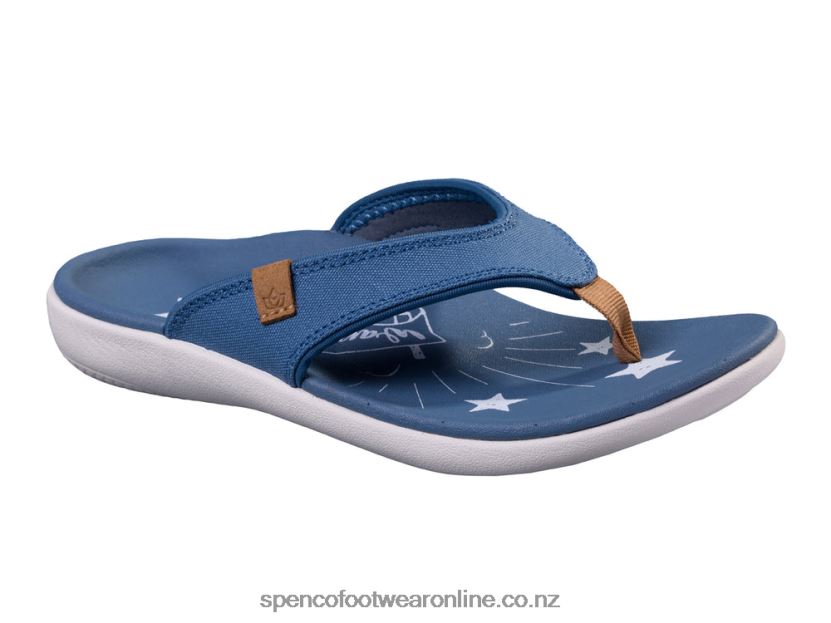 Women Spenco Footwear Yumi Believe 426V8T101 Bluestone