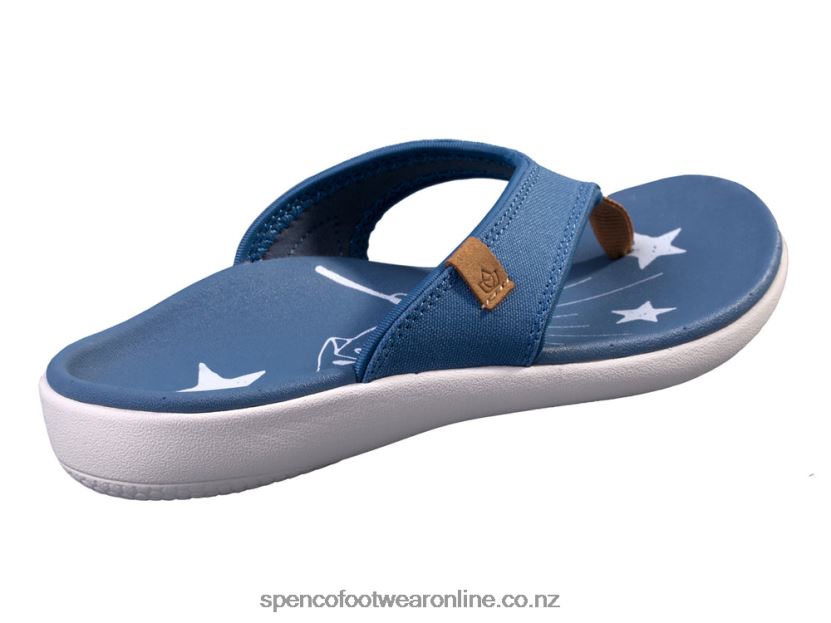 Women Spenco Footwear Yumi Believe 426V8T101 Bluestone