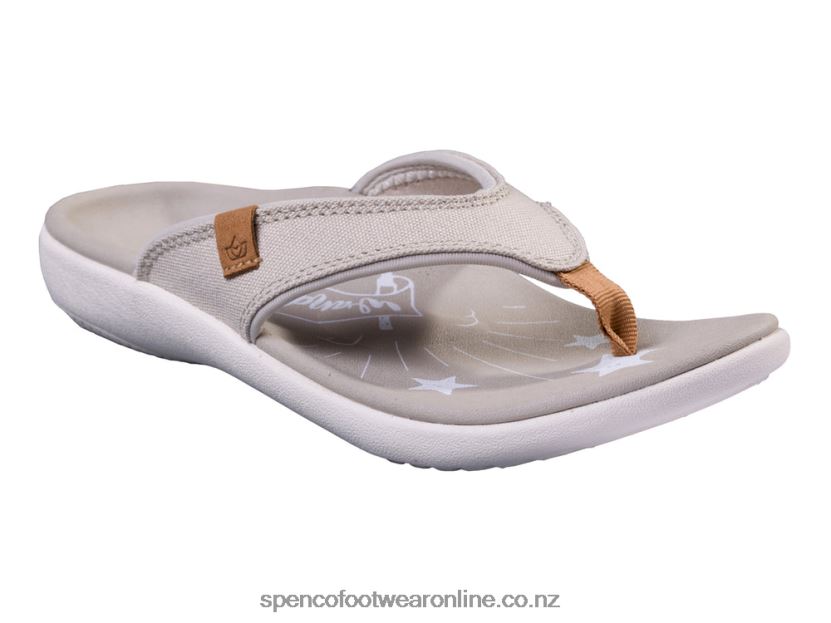 Women Spenco Footwear Yumi Believe 426V8T102 Grey Morn