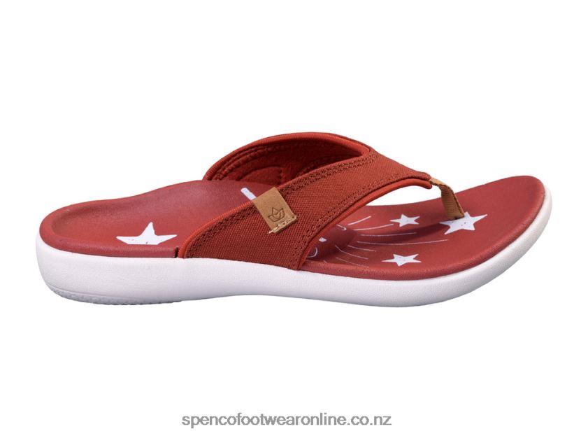 Women Spenco Footwear Yumi Believe 426V8T104 Red Ochre