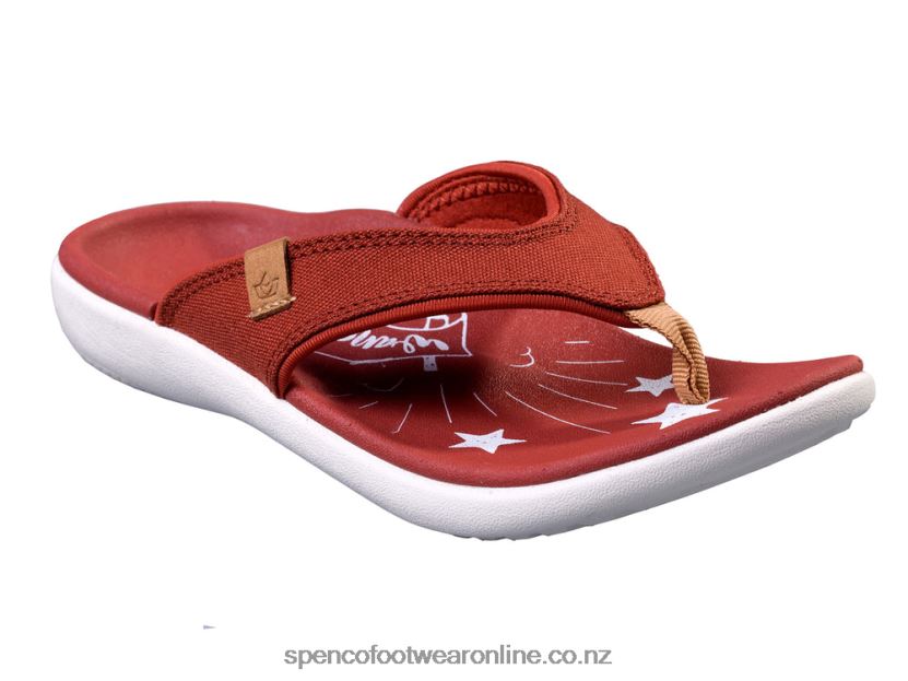 Women Spenco Footwear Yumi Believe 426V8T104 Red Ochre