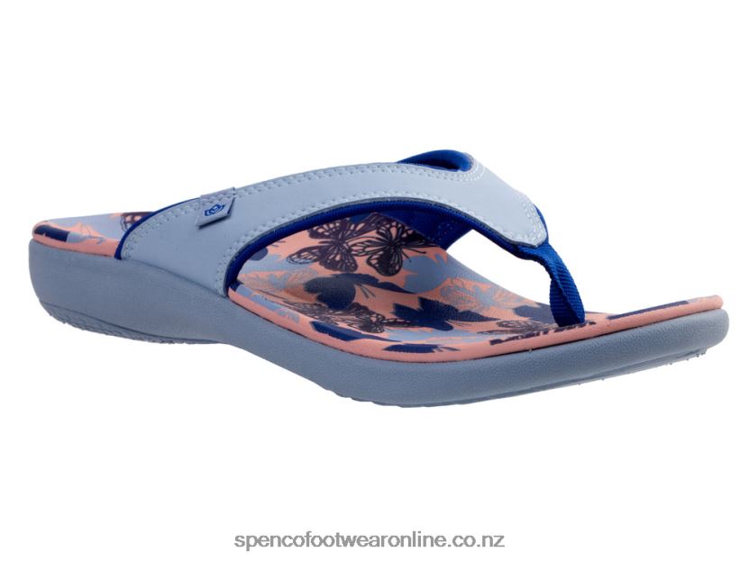 Women Spenco Footwear Yumi Butterfly 426V8T126 Blue