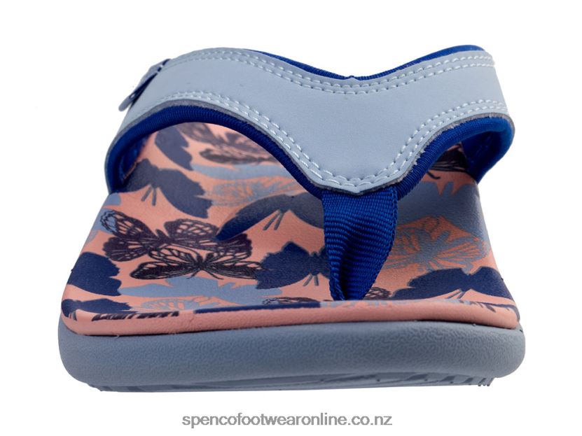 Women Spenco Footwear Yumi Butterfly 426V8T126 Blue