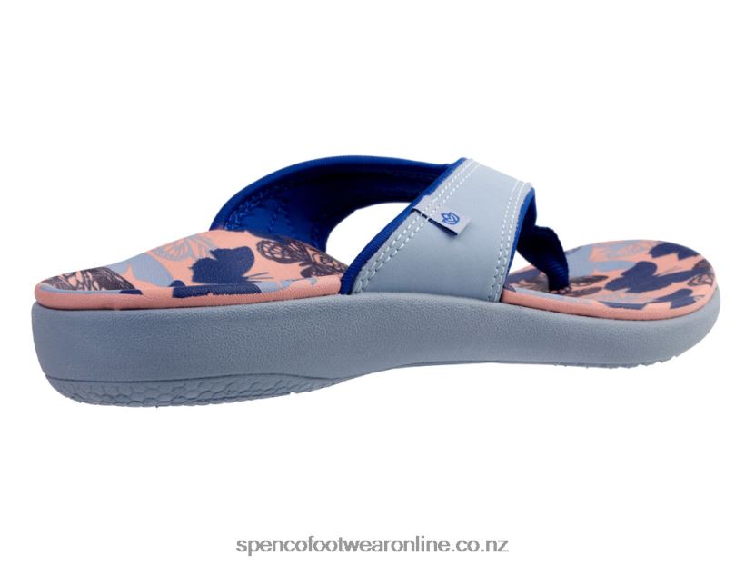 Women Spenco Footwear Yumi Butterfly 426V8T126 Blue
