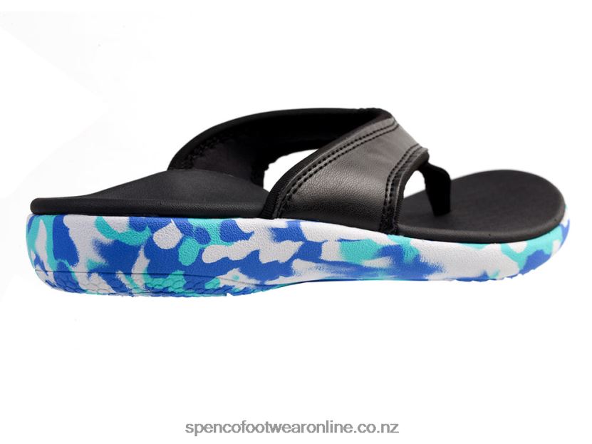 Women Spenco Footwear Yumi Camo 426V8T116 Black