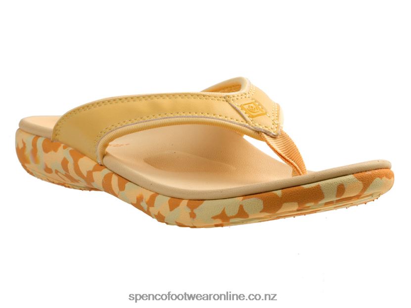 Women Spenco Footwear Yumi Camo 426V8T117 Cornsilk