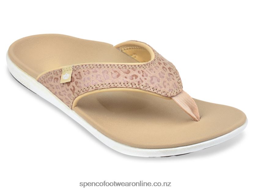 Women Spenco Footwear Yumi Cheetah Print 426V8T48 Tan